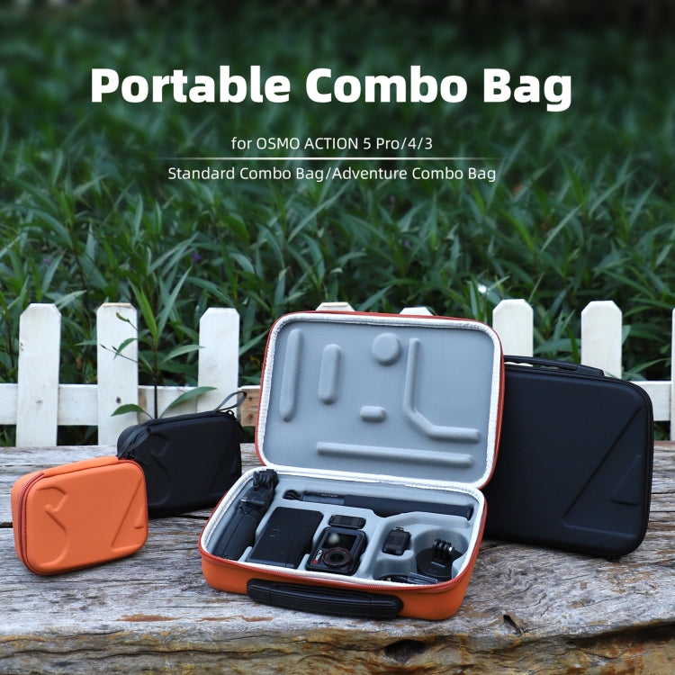 For DJI Osmo Action 5 Pro / 4 / 3 Sunnylife Portable Carrying Case Adventure Combo Bag (Black) - free shipping - PMC TechLife - Order now!