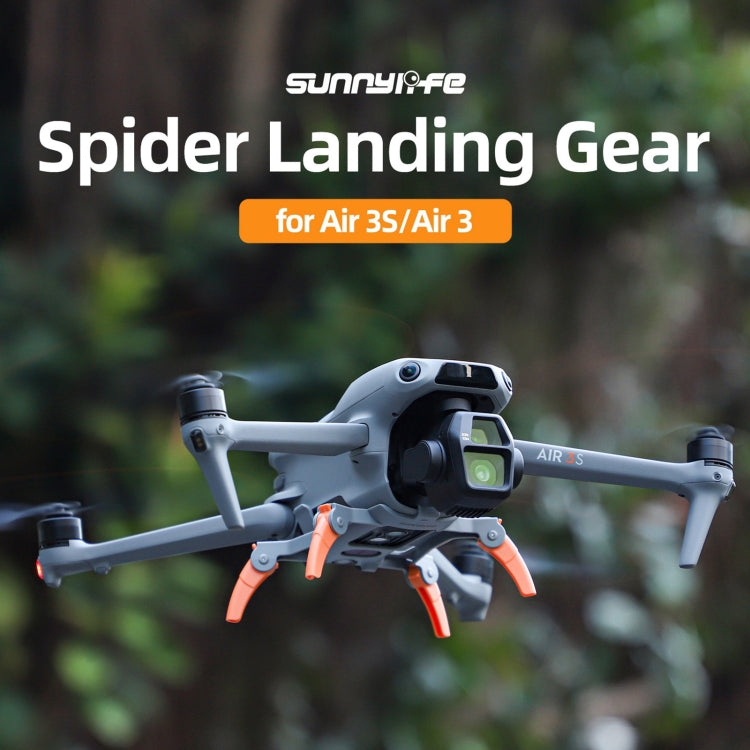 For DJI Air 3S / 3 Sunnylife Landing Gear Extensions Heightened Spider Gears Support Leg (Orange) - free shipping - PMC TechLife - Order now!