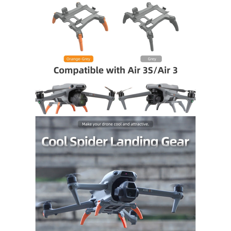 For DJI Air 3S / 3 Sunnylife Landing Gear Extensions Heightened Spider Gears Support Leg (Orange) - free shipping - PMC TechLife - Order now!