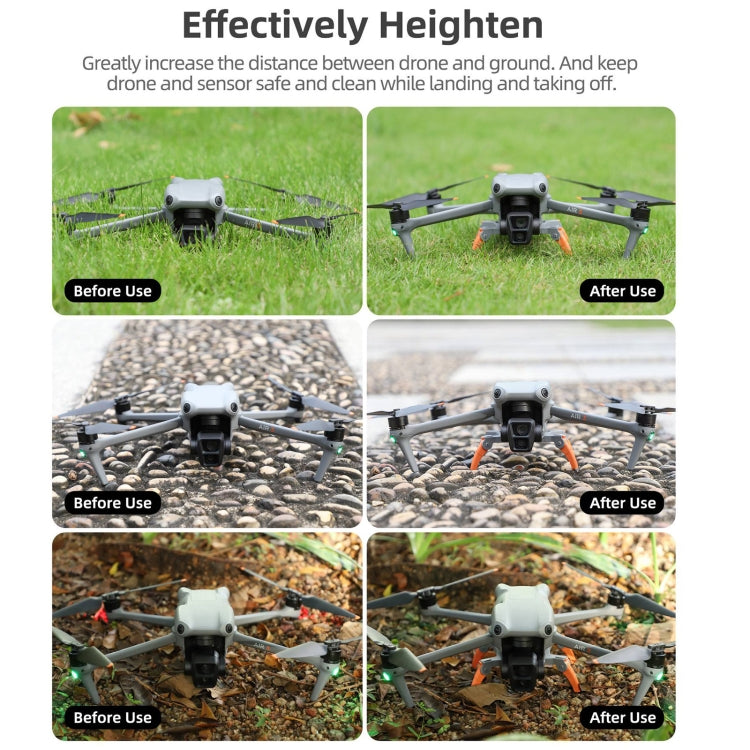 For DJI Air 3S / 3 Sunnylife Landing Gear Extensions Heightened Spider Gears Support Leg (Orange) - free shipping - PMC TechLife - Order now!