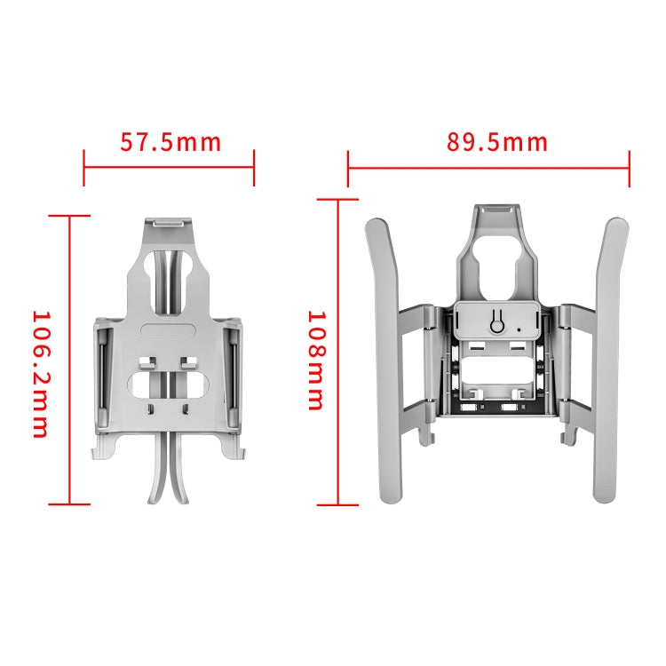 For DJI Mini 4 Pro STARTRC LED Light Folding Heightened Landing Gear Training Rack (Grey) - Holder Series by STARTRC | Online Shopping South Africa | PMC Jewellery