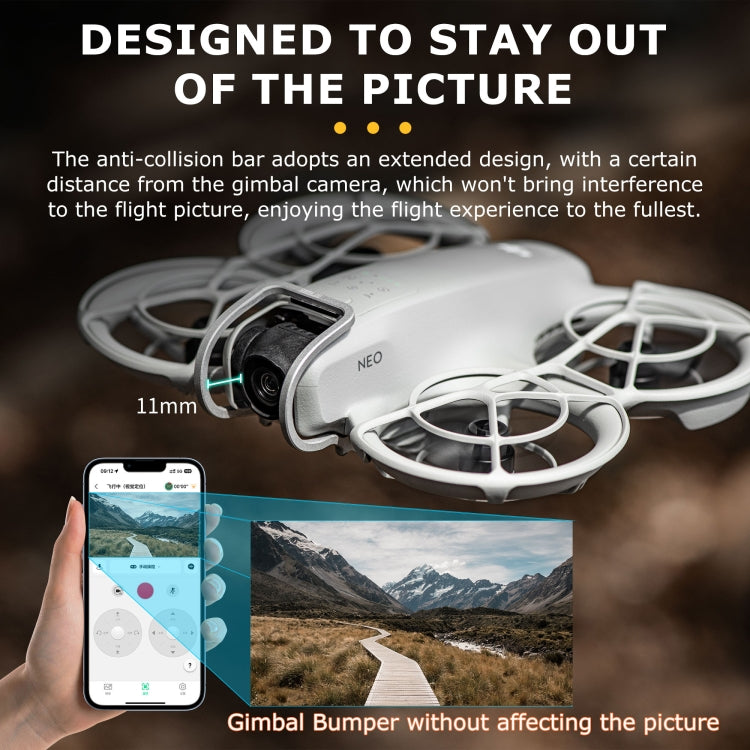 For DJI Neo STARTRC Gimbal Lens Anti-collision Aluminum Alloy Guard Bumper (Silver) - free shipping - PMC TechLife - Order now!