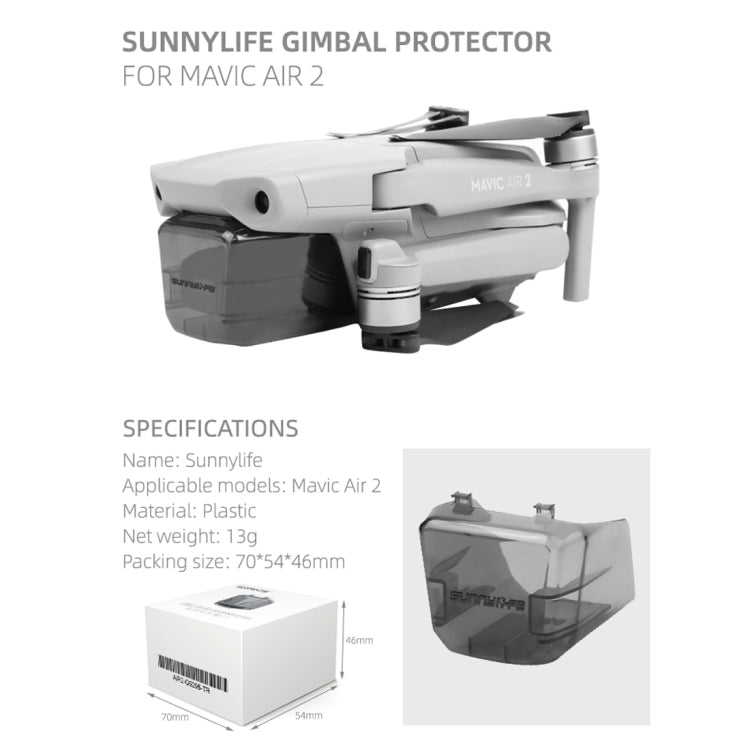 Sunnylife For DJI Mavic Air 2 Camera Lens Protective Cover Hood (Grey) - Lens Hood by Sunnylife | Online Shopping South Africa | PMC Jewellery | Buy Now Pay Later Mobicred