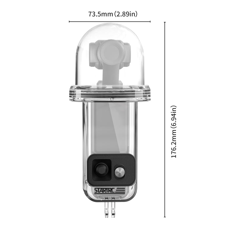 For DJI Osmo Pocket 3 STARTRC 45m / 147ft Underwater Waterproof Housing Diving Case (Transparent) - Case & Bags by STARTRC | Online Shopping South Africa | PMC Jewellery | Buy Now Pay Later Mobicred