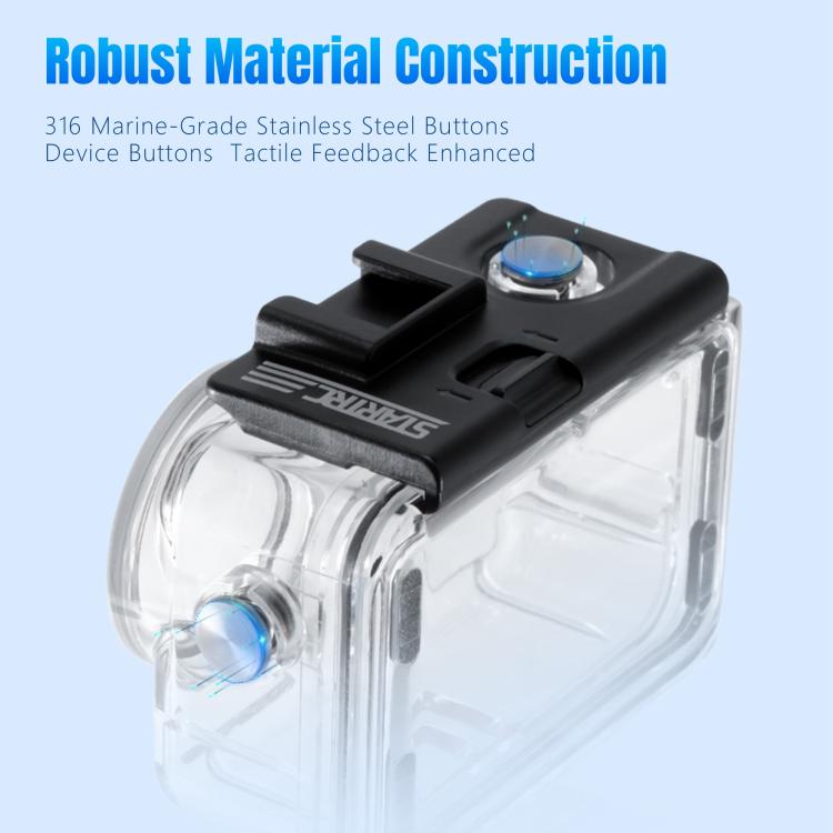 For DJI Osmo Action 5 Pro / 3 / 4 STARTRC 40m Underwater Waterproof Housing Diving Case (Transparent) - free shipping - PMC TechLife - Order now!