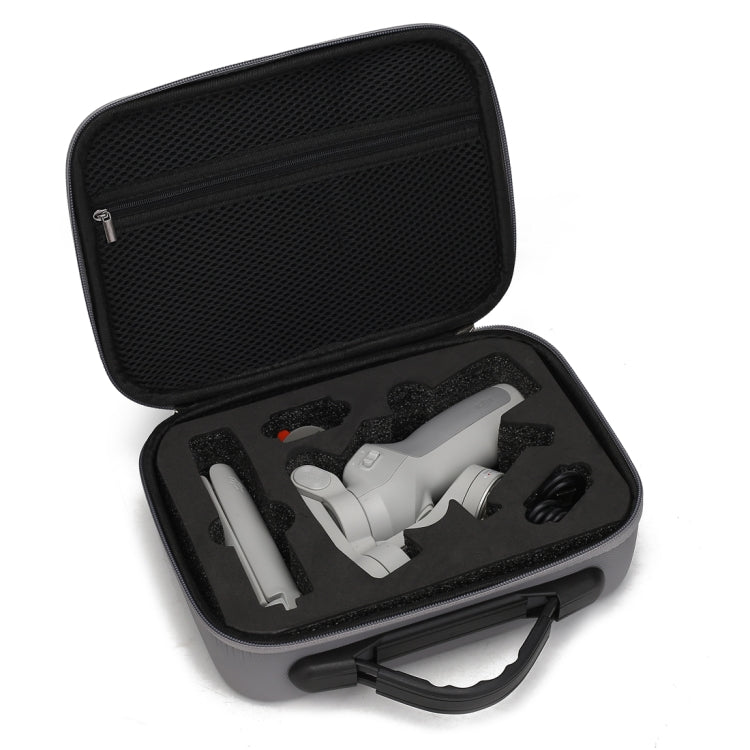 Diamond Texture Shockproof PU Portable Safety Protective Box Storage Bag for DJI Osmo Mobile 4(Grey) -  by PMC TechLife | Online Shopping South Africa | PMC TechLife | Buy Now Pay Later Mobicred