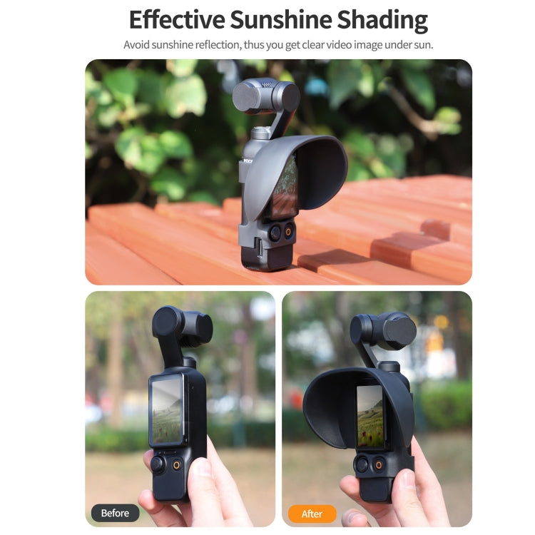For DJI OSMO Pocket 3 Sunnylife Sunshade Screen Protective Cover Hood (Black) - Lens Accessories by Sunnylife | Online Shopping South Africa | PMC Jewellery | Buy Now Pay Later Mobicred
