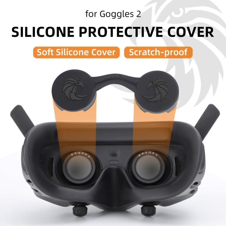 For DJI Goggles 2 / Goggles 3 Lens Cover Dust-proof VR Lens Silicone Case Soft Protector (Black) -  by Sunnylife | Online Shopping South Africa | PMC Jewellery | Buy Now Pay Later Mobicred