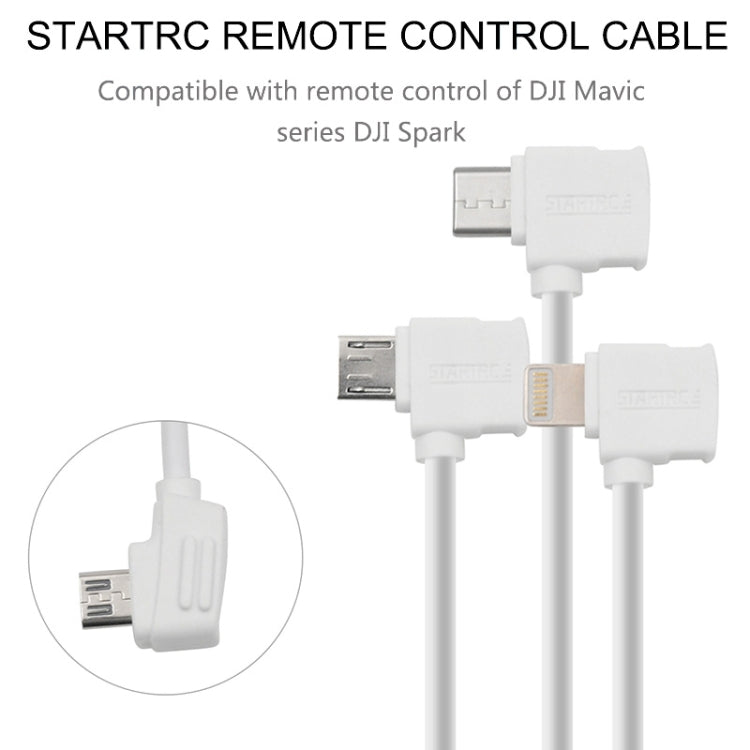 STARTRC 30cm Micro USB to Micro USB Converting Connector Data Cable for DJI Mavic Mini /  Air, Shark Remote Controller(White) - Cable & Adapter by STARTRC | Online Shopping South Africa | PMC Jewellery | Buy Now Pay Later Mobicred