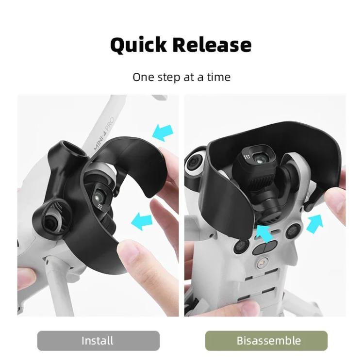 For DJI Mini 4 Pro BRDRC Lens Hood Gimbal Anti-Glare Sunshade Cover (Black) - free shipping - PMC TechLife - Order now!