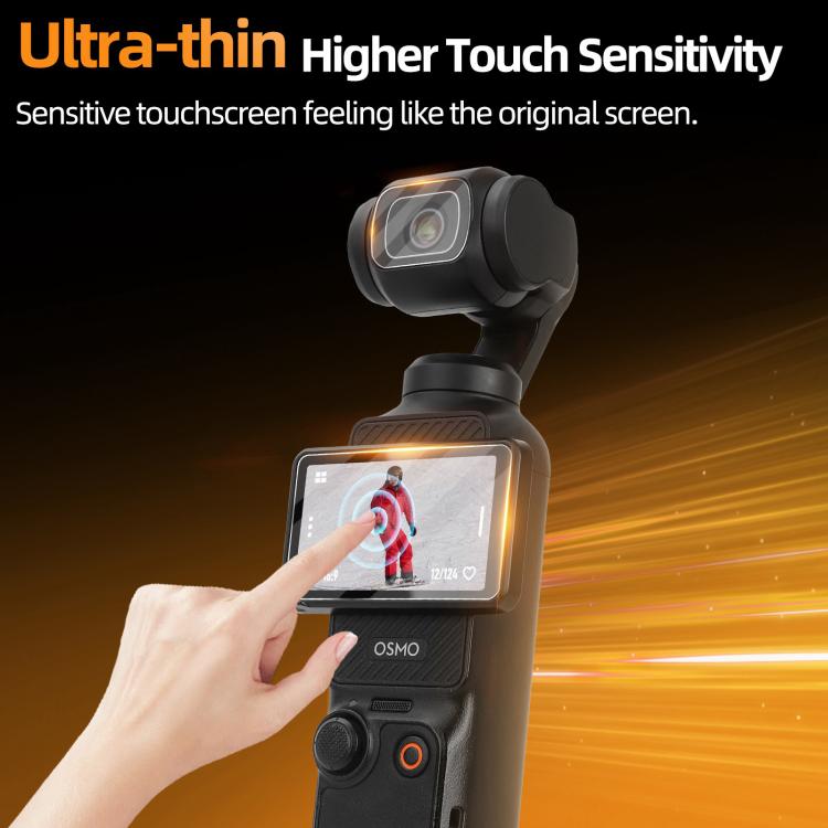 For DJI Osmo Pocket 3 Sunnylife Screen Protector AR Anti-reflection Tempered Glass Film with Film Locator - free shipping - PMC TechLife - Order now!