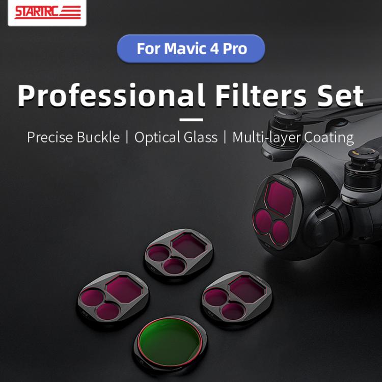 For DJI Mavic 4 Pro STARTRC 4 in 1 CPL ND8 ND32 ND64 Lens Filter Kit - free shipping - PMC TechLife - Order now!
