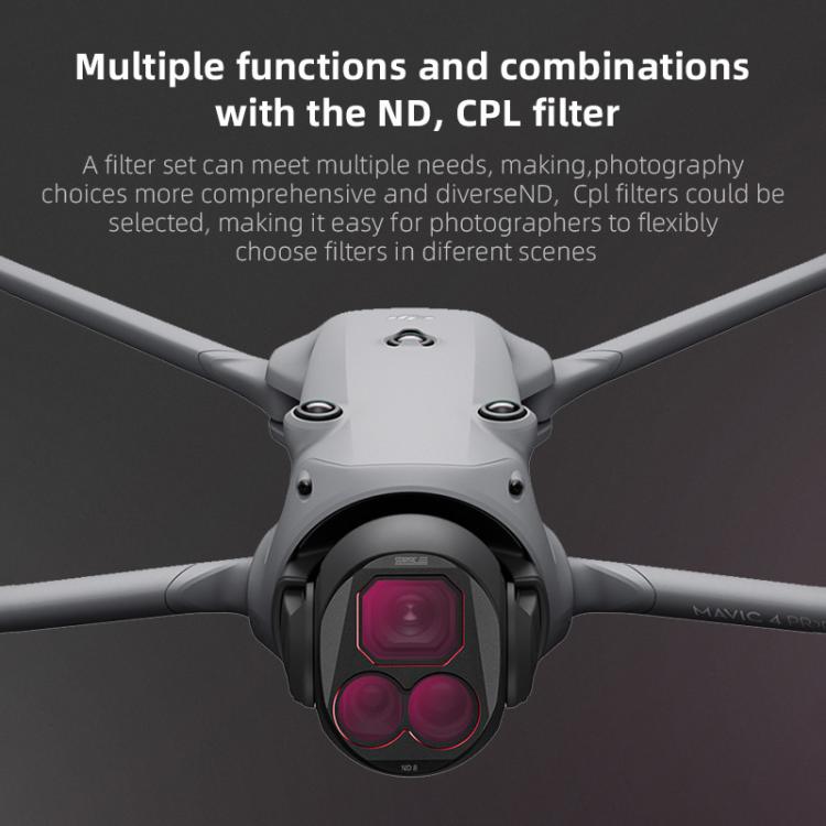 For DJI Mavic 4 Pro STARTRC 4 in 1 CPL ND8 ND32 ND64 Lens Filter Kit - free shipping - PMC TechLife - Order now!