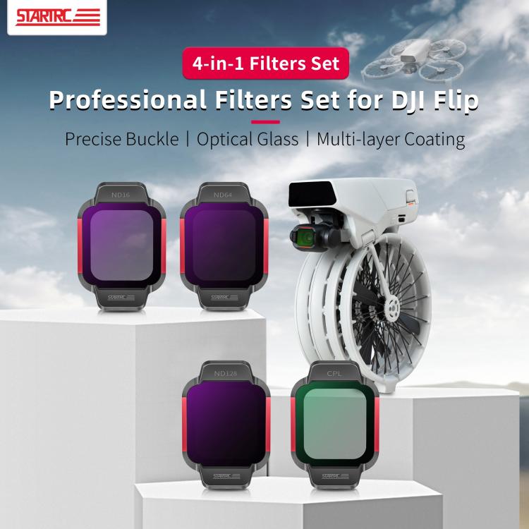 For DJI Flip STARTRC 4 in 1 ND16 ND64 ND128 CPL Lens Filter - free shipping - PMC TechLife - Order now!