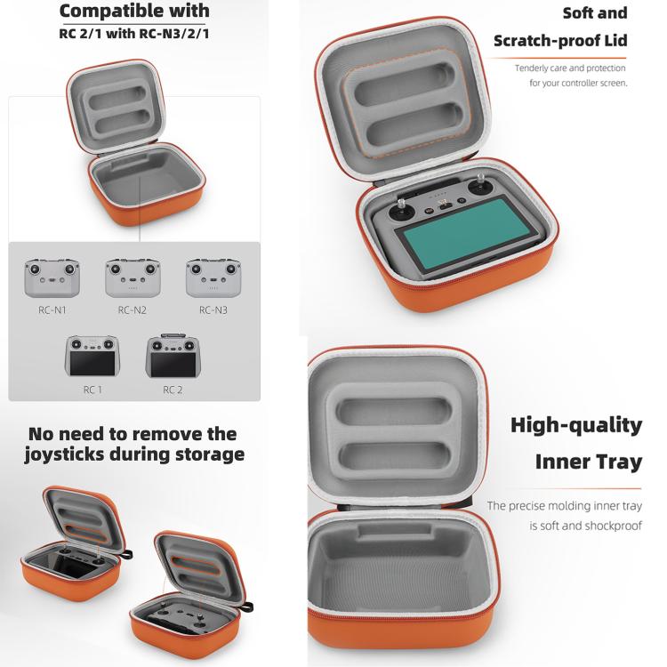 Sunnylife Mini Carrying Case Protective Handbag Portable Clutch Storage Bag for DJI RC 2 / 1 / RC-N3 / N2 / N1 (Grey) - free shipping - PMC TechLife - Order now!