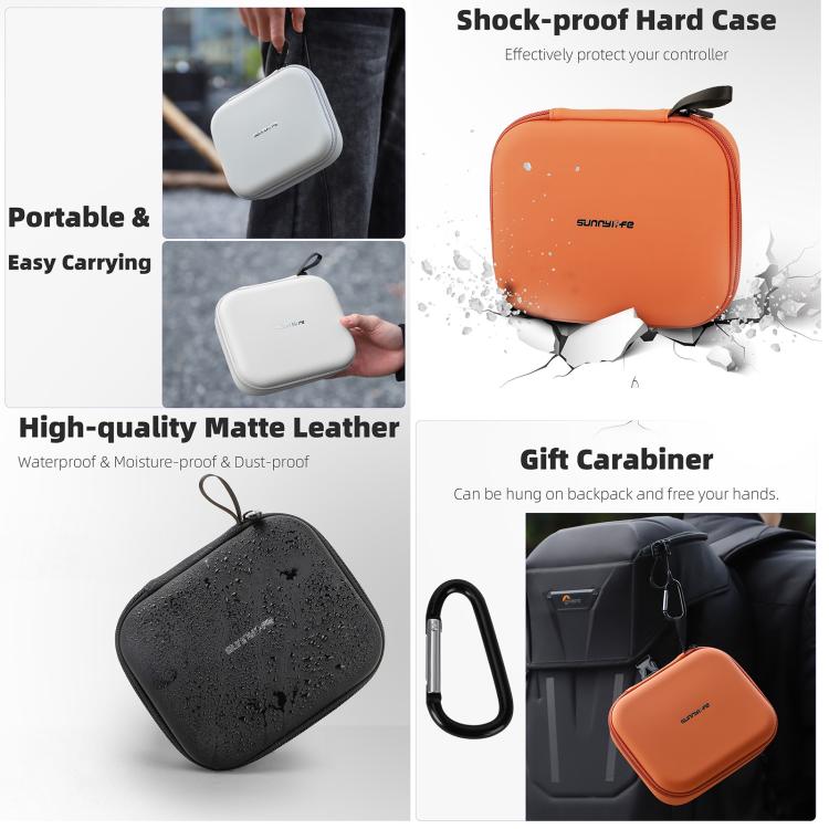 Sunnylife Mini Carrying Case Protective Handbag Portable Clutch Storage Bag for DJI RC 2 / 1 / RC-N3 / N2 / N1 (Grey) - free shipping - PMC TechLife - Order now!