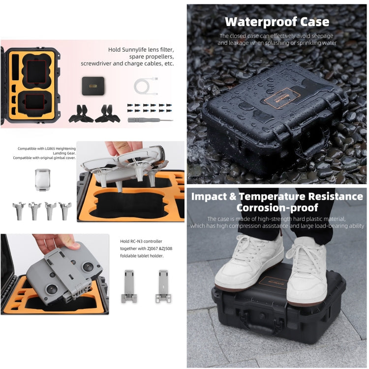 For DJI Neo Sunnylife Safety Carrying Case Waterproof Shock-proof Hard Travel Case (Black) - free shipping - PMC TechLife - Order now!