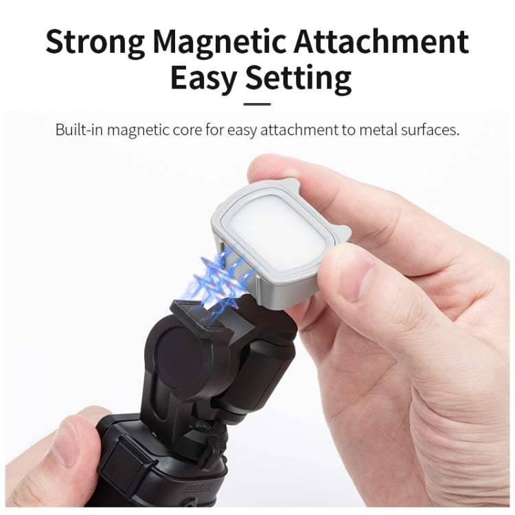 For DJI Pocket 3 STARTRC Cat-ears Magnetic Fill Light  with Holder Clip Kit (Grey) - free shipping - PMC TechLife - Order now!