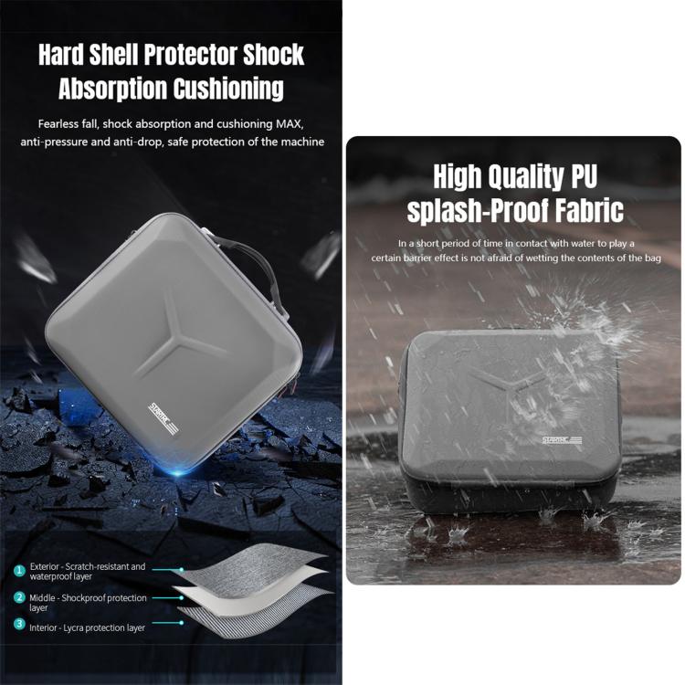 For DJI Mavic 4 Pro / RC 2 STARTRC Shoulder PU Storage Bag Handbag (Grey) - free shipping - PMC TechLife - Order now!