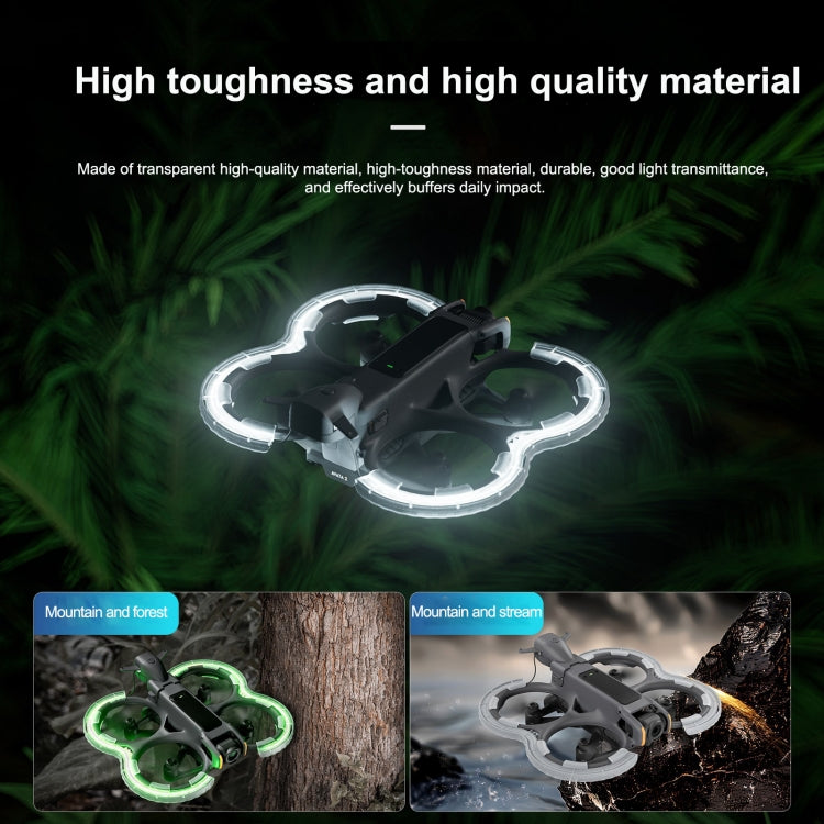 For DJI Avata 2 STARTRC Drone LED Propeller Protective Guard Anti-collision Ring (Transparent) - free shipping - PMC TechLife - Order now!