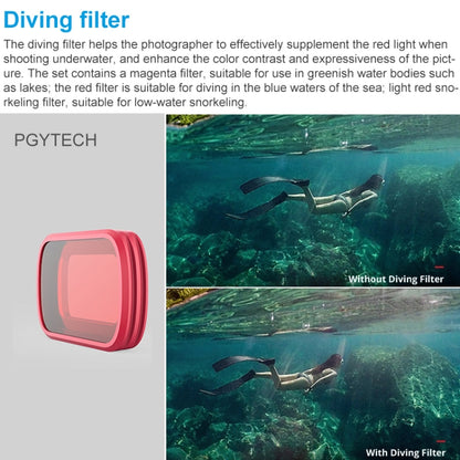 3 PCS PGYTECH P-18C-017 Profession Diving Lens Filter Suit for DJI Osmo Pocket - Lens Accessories by PGYTECH | Online Shopping South Africa | PMC Jewellery | Buy Now Pay Later Mobicred