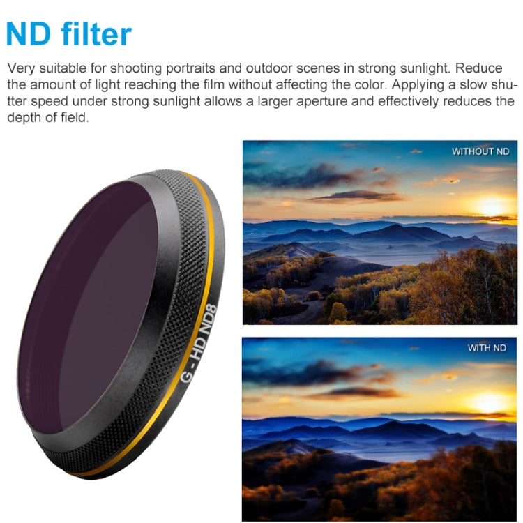 PGYTECH X4S-HD ND8 Gold-edge Lens Filter for DJI Inspire 2 / X4S Gimbal Camera Drone Accessories - Lens Hood by PGYTECH | Online Shopping South Africa | PMC Jewellery | Buy Now Pay Later Mobicred