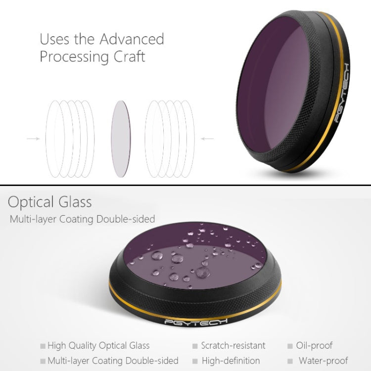 PGYTECH X4S-HD ND64 Gold-edge Lens Filter for DJI Inspire 2 / X4S Gimbal Camera Drone Accessories -  by PGYTECH | Online Shopping South Africa | PMC TechLife | Buy Now Pay Later Mobicred