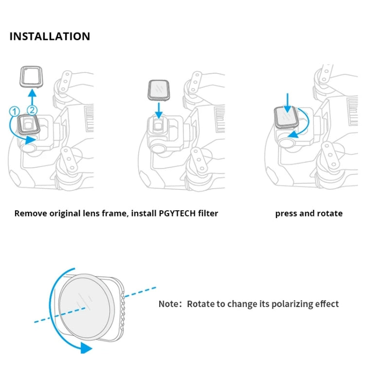 PGYTECH P-16A-033 CPL Lens Filter for DJI Mavic Air 2 Drone Accessories - Lens Hood by PGYTECH | Online Shopping South Africa | PMC Jewellery | Buy Now Pay Later Mobicred