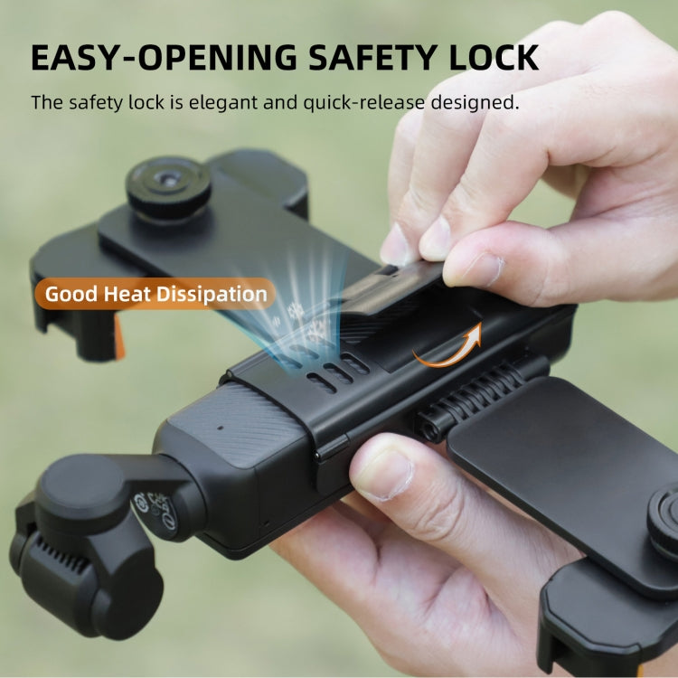 For DJI OSMO Pocket 3 Sunnylife ZJ756 Expanded Dual Phone Clamp Holder (Black) - Mount & Holder by Sunnylife | Online Shopping South Africa | PMC Jewellery | Buy Now Pay Later Mobicred