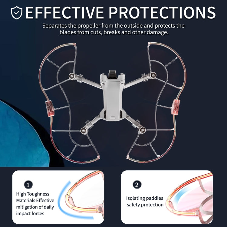 For DJI Mini 3 / Mini 3 Pro STARTRC Drone LED Propeller Protective Guard Anti-collision Ring (Transparent) - Others by STARTRC | Online Shopping South Africa | PMC Jewellery | Buy Now Pay Later Mobicred