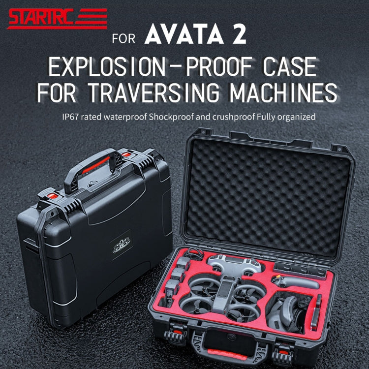 For DJI Avata 2 STARTRC M2 ABS Waterproof Shockproof Suitcase Storage Box (Black) - free shipping - PMC TechLife - Order now!