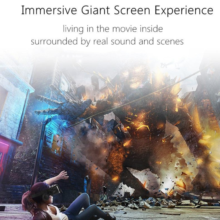 VR SHINECON G04E Virtual Reality 3D Video Glasses Suitable for 3.5 inch - 6.0 inch Smartphone with HiFi Headset (Black) - VR Headset by PMC TechLife | Online Shopping South Africa | PMC TechLife