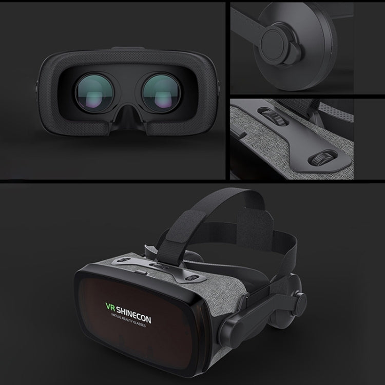 VR SHINECON G07E Virtual Reality 3D Video Glasses Suitable for 4.0 inch - 6.3 inch Smartphone(Grey) - VR Headset by PMC TechLife | Online Shopping South Africa | PMC TechLife