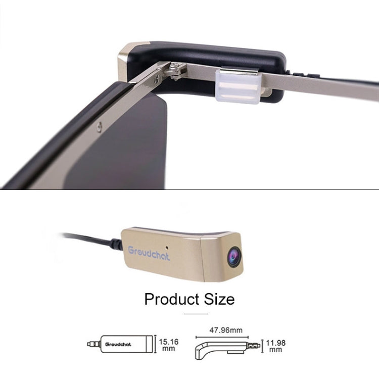 Groudchat JP1DV1 1080P HD Smart Camera Mobile Phone USB Live Camera for Glasses Legs, Built-in Sound-absorbing and Noise-reducing Microphone(Gold Black) - HD Camera by PMC TechLife | Online Shopping South Africa | PMC TechLife | Buy Now Pay Later Mobicred