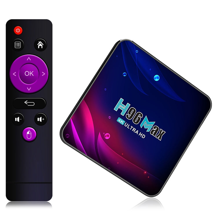 H96 Max V11 4K Smart TV BOX Android 11.0 Media Player with Remote Control, RK3318 Quad-Core 64bit Cortex-A53, RAM: 4GB, ROM: 64GB, Support Dual Band WiFi, Bluetooth, Ethernet, EU Plug - RK3318 by PMC TechLife | Online Shopping South Africa | PMC TechLife | Buy Now Pay Later Mobicred