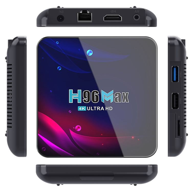 H96 Max V11 4K Smart TV BOX Android 11.0 Media Player with Remote Control, RK3318 Quad-Core 64bit Cortex-A53, RAM: 4GB, ROM: 64GB, Support Dual Band WiFi, Bluetooth, Ethernet, EU Plug - RK3318 by PMC TechLife | Online Shopping South Africa | PMC TechLife | Buy Now Pay Later Mobicred