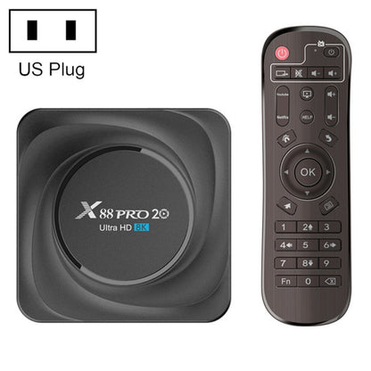 X88 Pro 20 4K Smart TV BOX Android 11.0 Media Player with Infrared Remote Control, RK3566 Quad Core 64bit Cortex-A55 up to 1.8GHz, RAM: 4GB, ROM: 32GB, Support Dual Band WiFi, Bluetooth, Ethernet, US Plug - RK3566 by PMC Jewellery | Online Shopping South Africa | PMC Jewellery | Buy Now Pay Later Mobicred