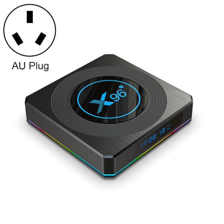 X96 X4 8K Smart TV BOX Android 11.0 Media Player with Remote Control, Amlogic S905X4 Quad Core ARM Cortex A55, RAM: 4GB, ROM: 64GB, Support 1000M, Dual Band WiFi, Bluetooth, AU Plug - Amlogic S905 by PMC TechLife | Online Shopping South Africa | PMC TechLife | Buy Now Pay Later Mobicred