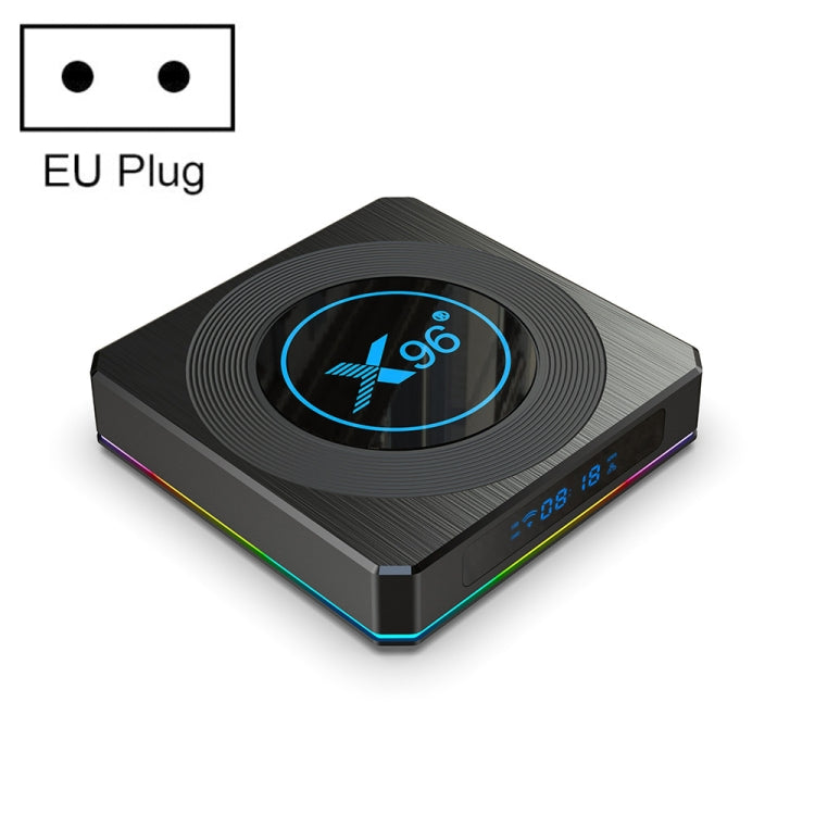 X96 X4 8K Smart TV BOX Android 11.0 Media Player with Remote Control, Amlogic S905X4 Quad Core ARM Cortex A55, RAM: 4GB, ROM: 64GB, Support 1000M, Dual Band WiFi, Bluetooth, EU Plug - Amlogic S905 by PMC TechLife | Online Shopping South Africa | PMC TechLife | Buy Now Pay Later Mobicred