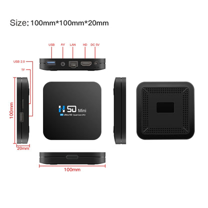 H50 Mini 4K Smart Network TV Box, Android 10.0, RK3318 Quad Core, 2GB+8GB, EU Plug - RK3318 by PMC Jewellery | Online Shopping South Africa | PMC Jewellery | Buy Now Pay Later Mobicred