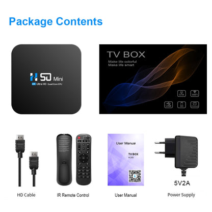 H50 Mini 4K Smart Network TV Box, Android 10.0, RK3318 Quad Core, 2GB+8GB, US Plug - RK3318 by PMC Jewellery | Online Shopping South Africa | PMC Jewellery | Buy Now Pay Later Mobicred