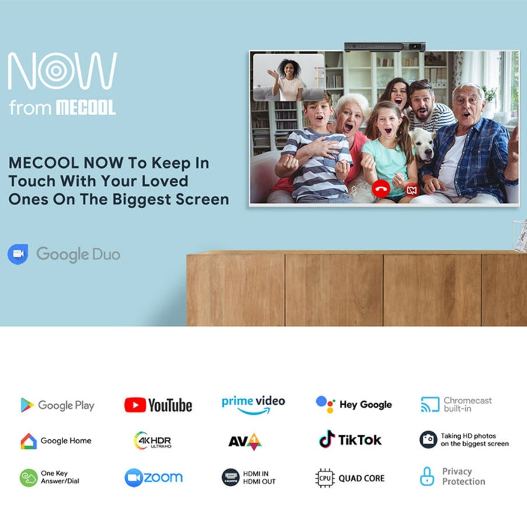 MECOOL KA2 Video Calling on TV Android 10.0 Smart TV Box with Remote Control, Amlogic S905X4 Quad Core Cortex A35, 4GB+64GB, Dual-Band / Ethernet / Camera(AU Plug) - free shipping - PMC TechLife - Order now!