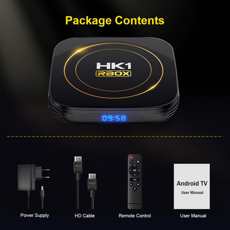 HK1 RBOX-H8S 4K Ultra HD Android 12.0 Smart TV Box with Remote Control, Allwinner H618 Quad-Core, 4GB+64GB(US Plug) - Others by PMC Jewellery | Online Shopping South Africa | PMC Jewellery | Buy Now Pay Later Mobicred