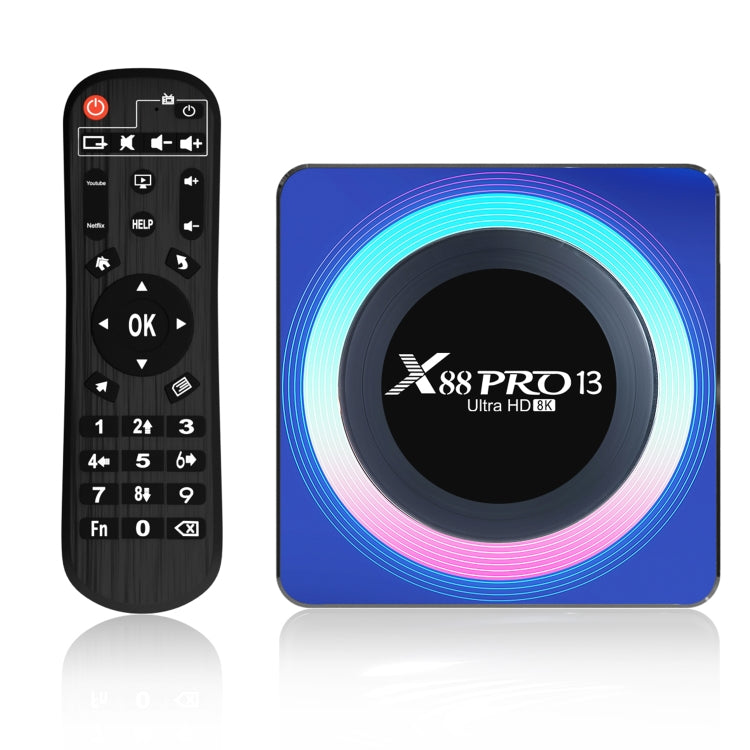 Acrylic X88 Pro 13 8K Ultra HD Android 13.0 Smart TV Box with Remote Control, RK3528 Quad-Core, 4G+32GB(UK Plug) - Others by PMC TechLife | Online Shopping South Africa | PMC TechLife | Buy Now Pay Later Mobicred