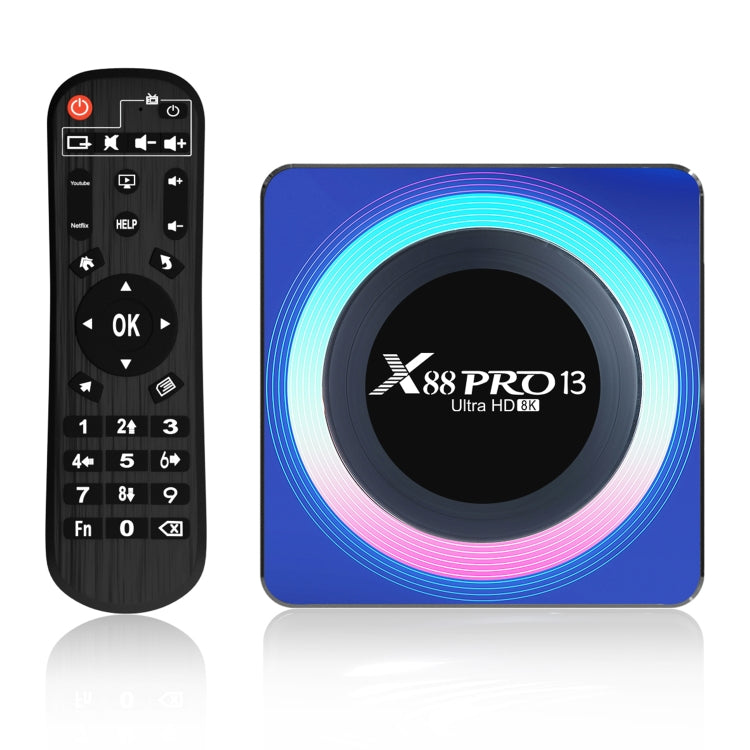 Acrylic X88 Pro 13 8K Ultra HD Android 13.0 Smart TV Box with Remote Control, RK3528 Quad-Core, 4G+32GB(US Plug) - Others by PMC TechLife | Online Shopping South Africa | PMC TechLife | Buy Now Pay Later Mobicred