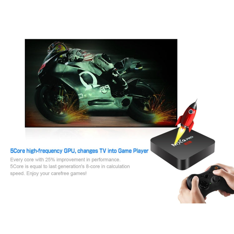 MXQ PROi 1080P 4K HD Smart TV BOX with Remote Controller, Android 7.1 S905W Quad Core Cortex-A53 Up to 2GHz, RAM: 2GB, ROM: 16GB, Support WiFi - Amlogic S905 by PMC TechLife | Online Shopping South Africa | PMC TechLife | Buy Now Pay Later Mobicred