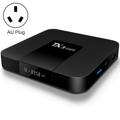 TX3 Mini 4K*2K Display HD Smart TV BOX Player with Remote Controller, Android 7.1 OS Amlogic S905W up to 2.0 GHz, Quad core ARM Cortex-A53, RAM: 2GB DDR3, ROM: 16GB, Supports WiFi & TF & AV In & DC In, AU Plug(Black) - Amlogic S905 by PMC Jewellery | Online Shopping South Africa | PMC Jewellery | Buy Now Pay Later Mobicred