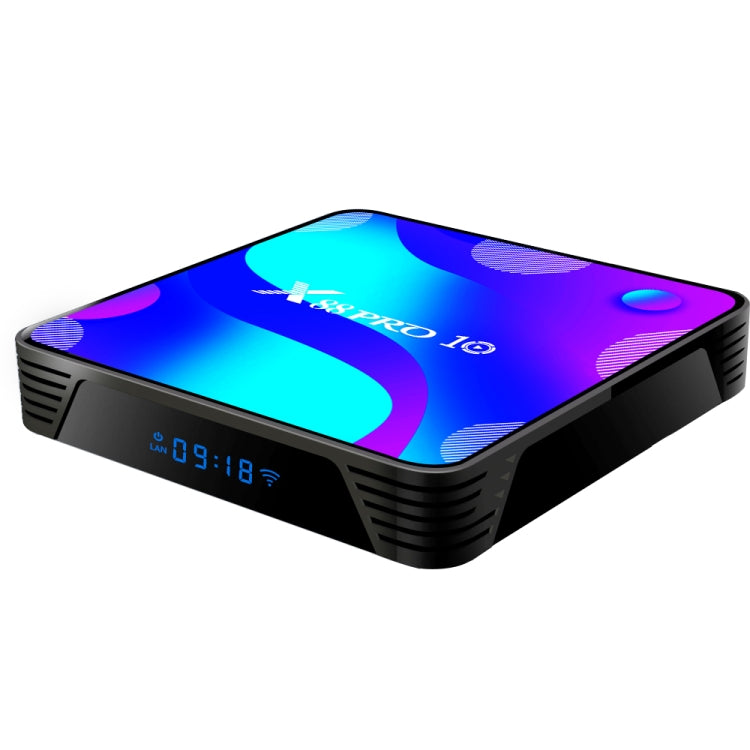 X88 Pro 10 4K Ultra HD Android TV Box with Remote Controller, Android 10.0, RK3318 Quad-Core 64bit Cortex-A53, 2GB+16GB, Support Bluetooth / Dual-Band WiFi / TF Card / USB / AV / Ethernet(US Plug) - RK3318 by PMC Jewellery | Online Shopping South Africa | PMC Jewellery | Buy Now Pay Later Mobicred