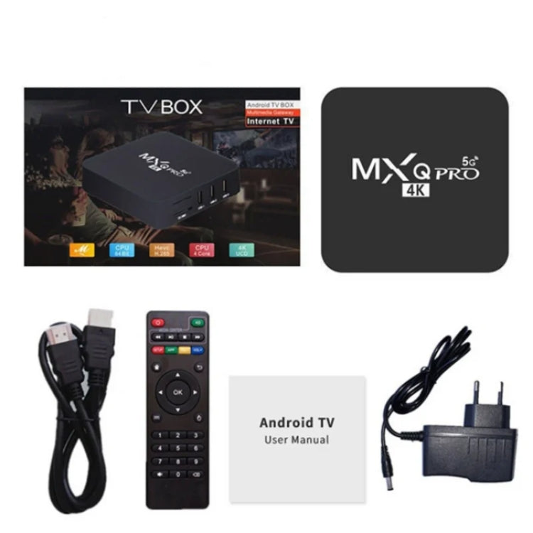 MXQ Pro 4K TV Box Rockchip RK3228A Quad Core CPU Android 7.1, 1GB+8GB wtih Remote Control, EU Plug - RK3228A by PMC TechLife | Online Shopping South Africa | PMC TechLife | Buy Now Pay Later Mobicred