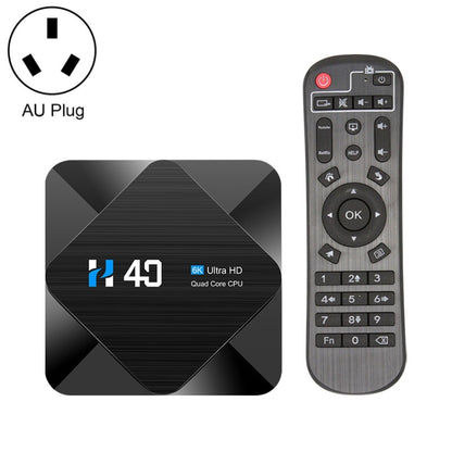 H40 4K Ultra HD Smart TV BOX Android 10.0 Media Player with Remote Control, Quad-core, RAM: 4GB, ROM: 64GB(AU Plug) - Amlogic S905 by PMC Jewellery | Online Shopping South Africa | PMC Jewellery | Buy Now Pay Later Mobicred